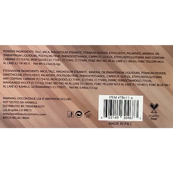 Trendbeauty - Naturally Nude - Eyeshadow Palette - Matte & Shimmer - Picture 9 of 9